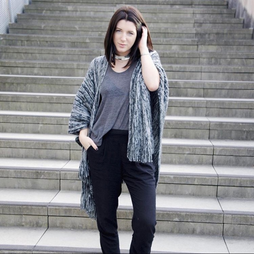 Free People Knit Cape